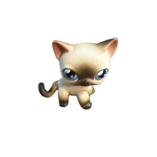 Hasbro Littlest Pet Shop Siamese Cat Blue Eye...