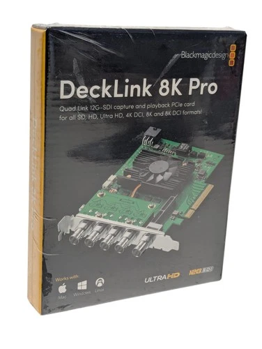 BLACKMAGIC DESIGN deckLink 8K pro Capture Card (BDLKHCPRO8K12G) New in Box