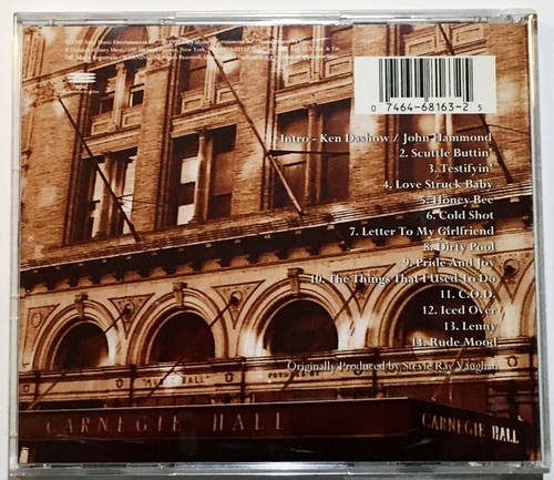 Stevie Ray Vaughan 1997 Live At Carnegie Hall EX Cond. Blues - Picture 2 of 4