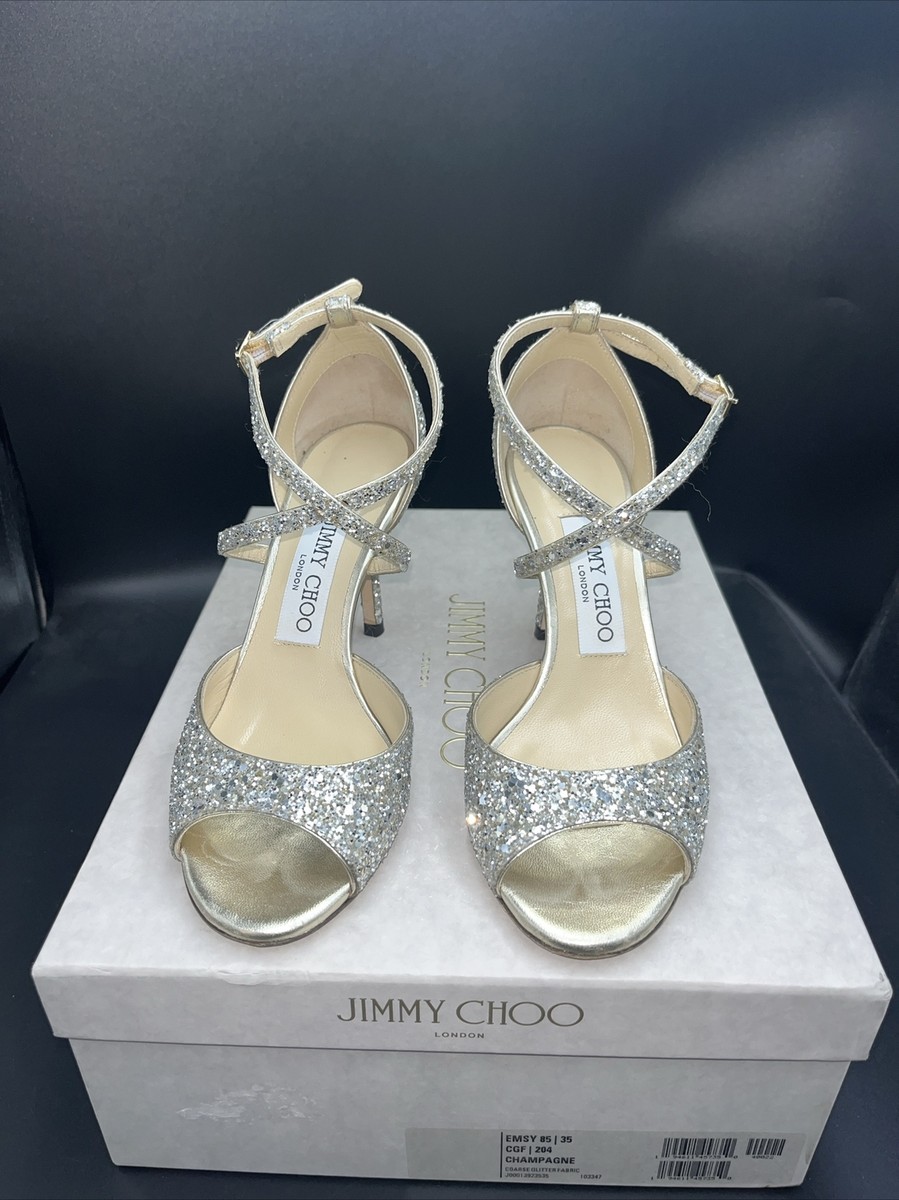 Jimmy Choo Emsy 85 Glitter Sandals Jimmy Choo Emily 85 Glitter Sales