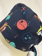 Men/Women Surgical Scrub Cap Lined SW Paper Imagery 100  Cotton