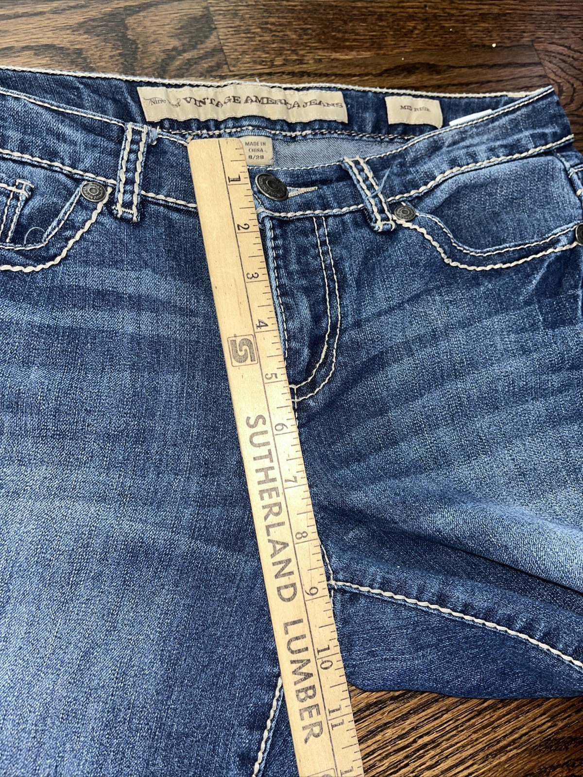 Nine West Vintage America Mid-Rise Cropped Jeans Women's Size 8 Waist 32 - View 7