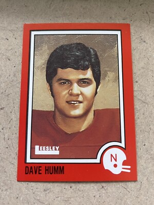 1989 Leesley Nebraska Cornhuskers Go Big Red Dave Humm #26