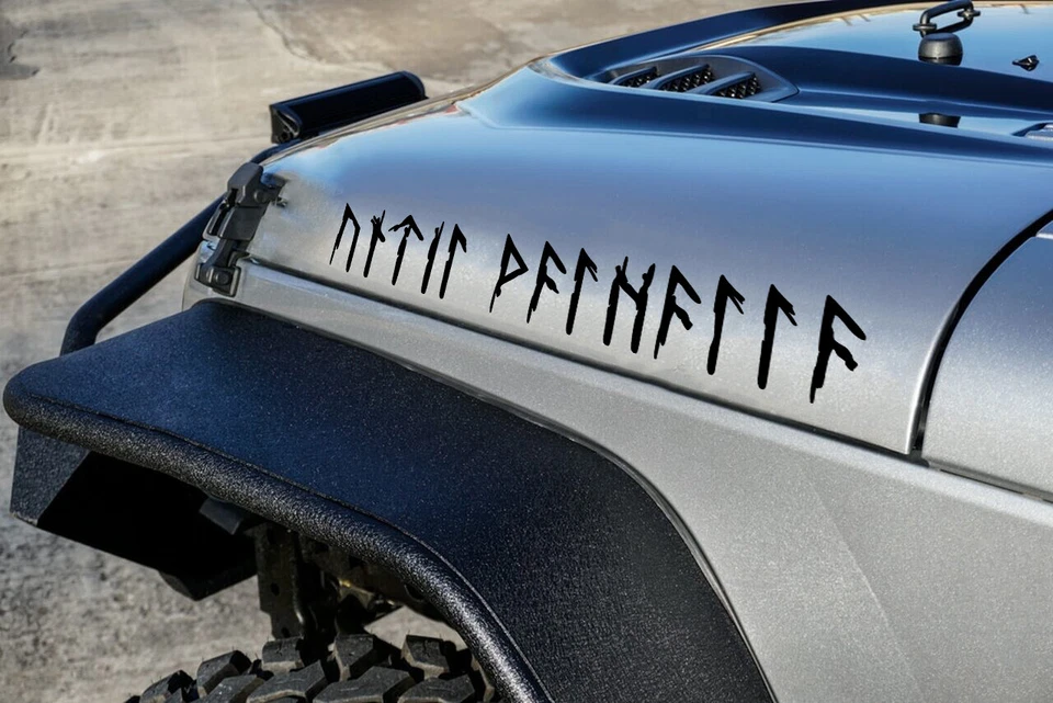 Calcomanía de vinilo Until Valhalla in Norse Runes V2 | Viking Futhark | Pegatina troquelada Foto 2 de 4