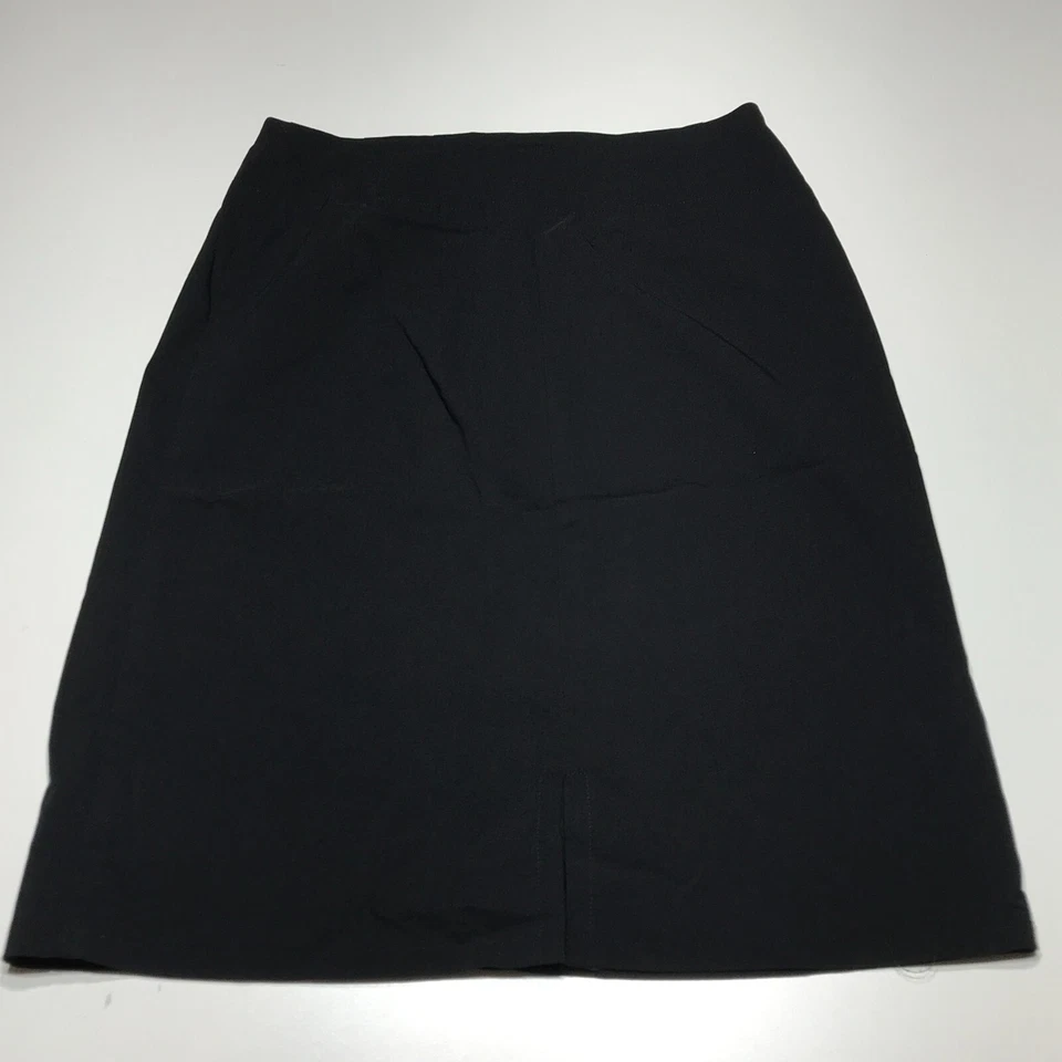 Falda Harve Benard Mujer Talla 6P Pequeña Negra Lápiz Rayón Elastizada Cremallera Mosca Foto 2 de 4