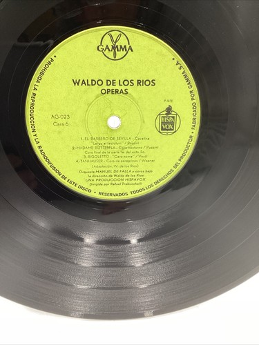 WALDO DE LOS RIOS grandes exitos de (76’ GAMMA MEXICO 3x VINYL LP ) VG+ - Picture 8 of 12