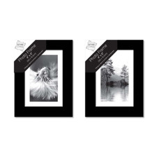 Image of Photo Picture Frame 4"x6" Black White Wood Silver Gold Picture Holders Wall Deco
