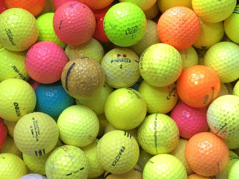100 Golfbälle Mix - Crossgolf & Lakeballs Zum Verschlagen - Verschiedene Marken