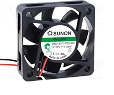 Sunon Maglev DC Fan 12Vdc  1.05W 50mm x 50mm w/ FREE SL Power Electronics Cover