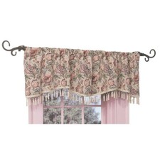 Living Room Curtains Valance Floral Cotton Poly Pocket Rod Only 56"L x 18"H