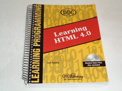 Learning HTML 4.0 Programming Curt Robbins Web Internet Computers w/ CD