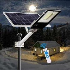 Solar Street Lights 7000K Outdoor Dusk Dawn Super Bright IP65 Waterproof