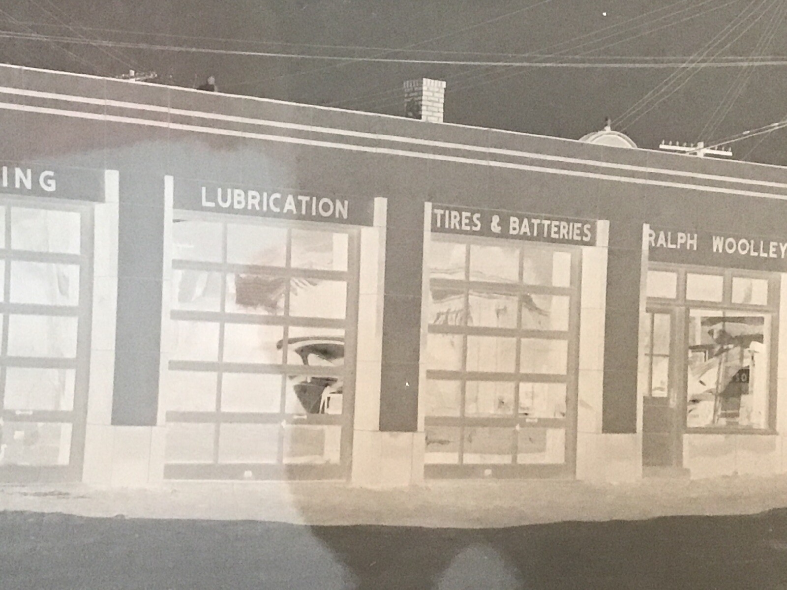 Drexel Hill PA Ralph Wooley Gas Station 1930s Photo Negative Esso