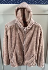 Zyia - Active Blush Sherpa Block Hoodie Zip Up Jacket Sz Small