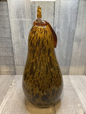 Maestri Vetrai Murano Art Glass - Italy - Brown and Tan Pear 13 