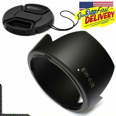 (EW-63 II+Lens Cap) Lens Hood for Canon EF 28mm f/1.8 USM 28-105mm f3.5-4.5 II 