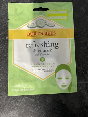ONE Burt's Bees Refreshing Sheet Mask With Cucumber ~ Hydration & Balance
