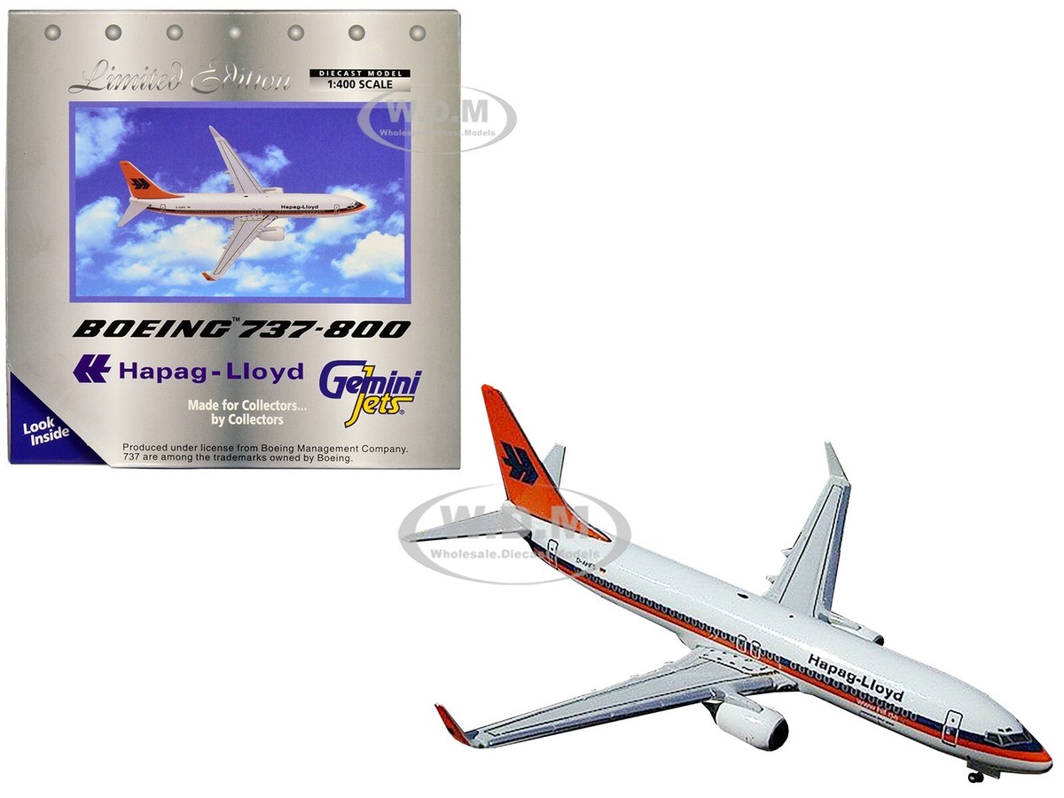 Gemini 1/400 Hapag Lloyd Boeing 737-800 D-ahfs Gjhlf203 Pmc808 for