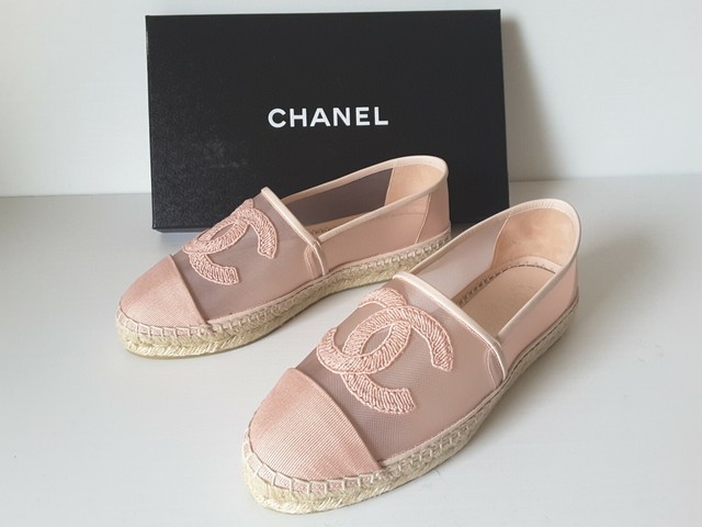 chanel slip on espadrilles