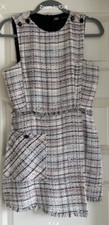 Zara Multicolored Tweed Sleeveless Skort Jumpsuit Romper Size Small