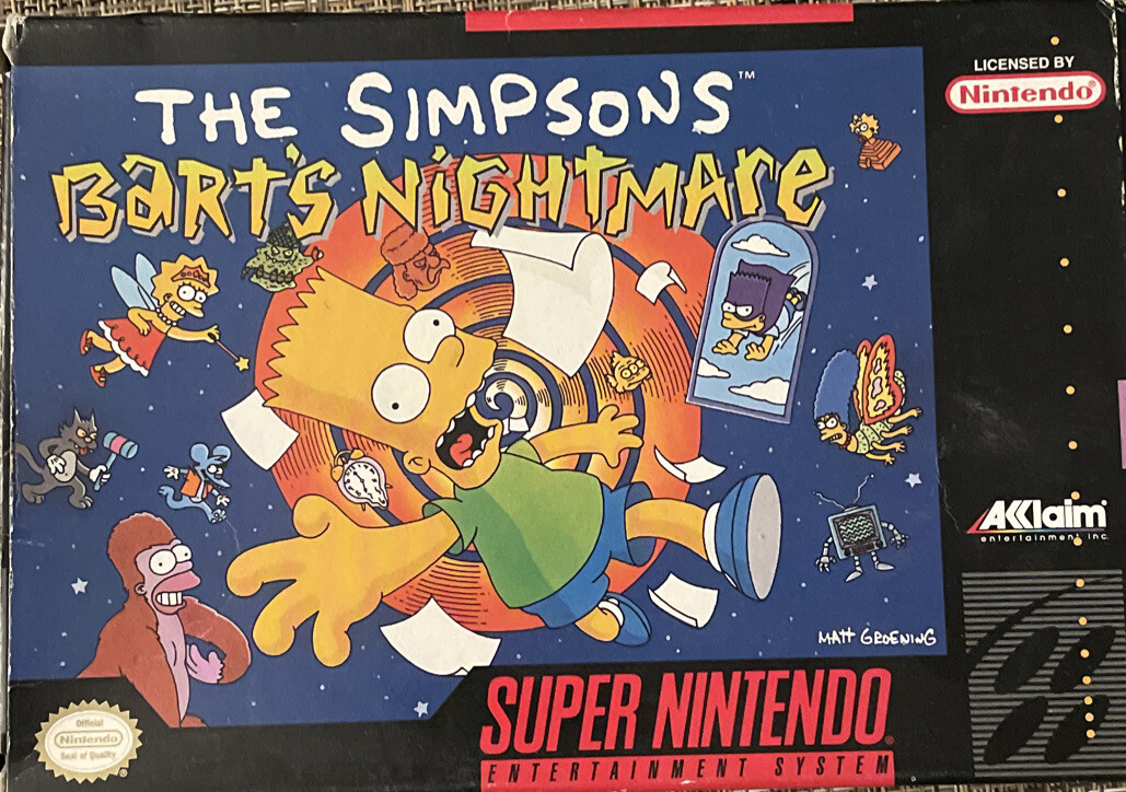 SIMPSON - スーパーファミコン ソフト バートの不思議な夢の大冒険(The Simpsons: Bart&#39;s Nightmare) アクレイムジャパン The Simpsons: Bart's Nightmare (video game, SNES, 1993