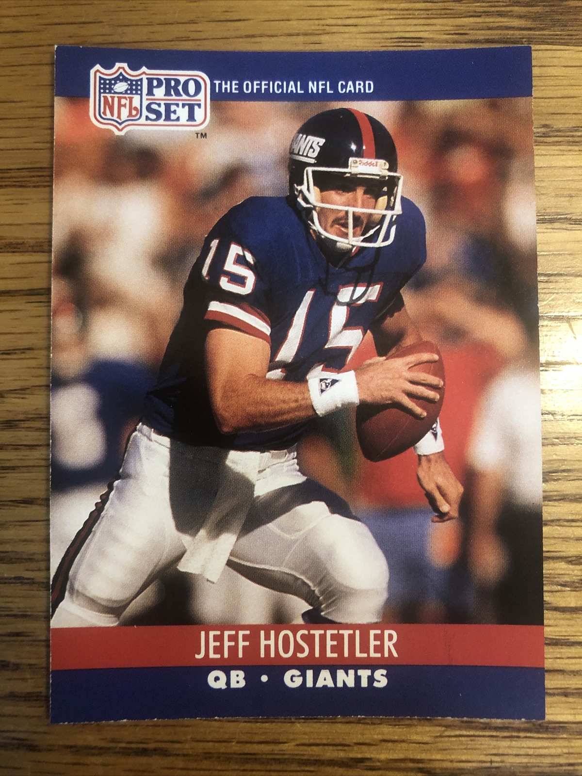 Jeff Hostetler 1990 Pro Set Giants #596  *B558*