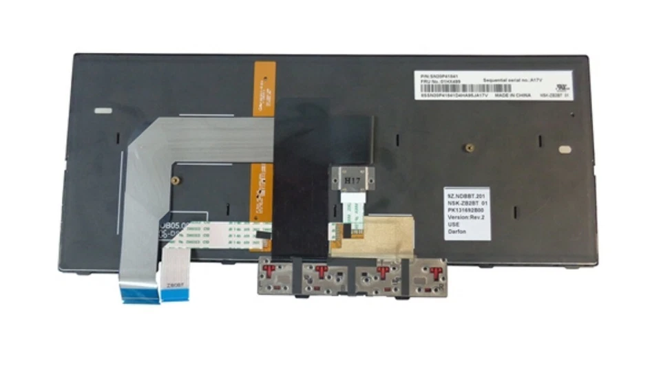 Nuevo teclado original para portátil de EE. UU. para Lenovo ThinkPad T480 T470 01HX459 retroiluminado Foto 2 de 2