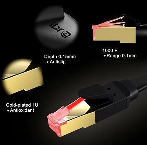 Lote de cable LAN Ethernet LAN ultra alta velocidad blindado 2000 MHz 40 Gbps CAT8 PLANO RJ45 - Imagen 7 de 24