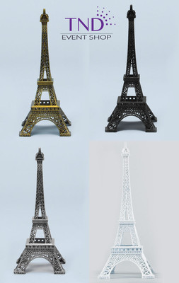 10  METAL EIFFEL TOWER STAND SCULPTURE FIGURINE PARIS THEMED DECORATION-5 COLORS