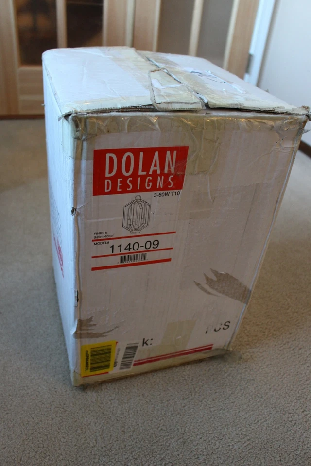 Dolan Lighting 1140-09 Hexágono - Lámpara de araña de tres luces de níquel satinado de 16,5 pulgadas Foto 3 de 4