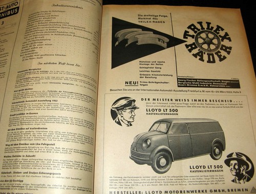 TRUCKING & BUS 1953-03 GERMAN MAGAZINE LAST-AUTO und OMNIBUS SPAIN TOUR HENSCHEL - Picture 2 of 3