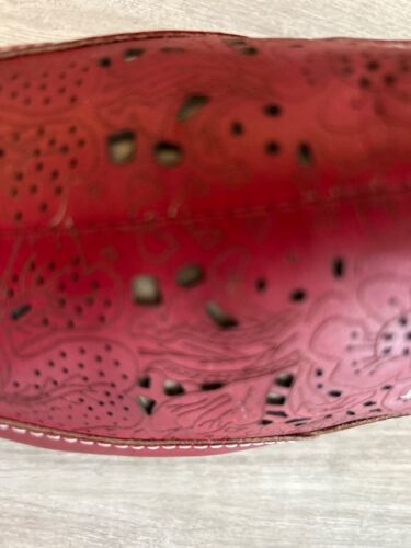 L'Ariste Spring Step Red Libora Women's Handpainted Leather Loafer Size 40 - Picture 13 of 13
