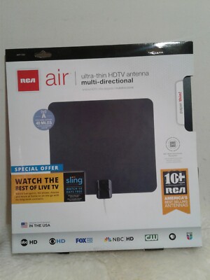 New RCA Air 40-Mile Range Ultra-Thin, Multi-Directional HDTV Antenna, ANT1100