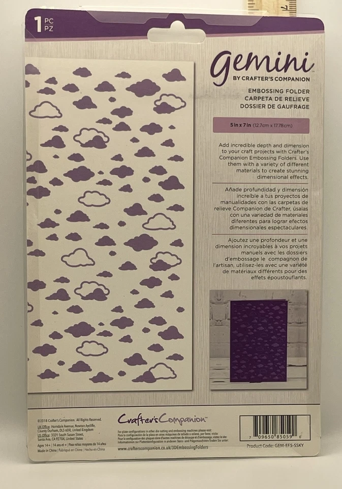 Carpeta de estampado Gemini de Crafters Companion Spring Sky 5"x7 Foto 2 de 4