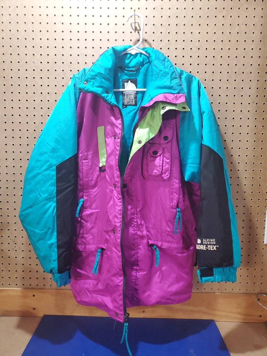 Vintage 80s Alpine Design Gore Tex Purple/Blue Nylon Zip Ski Vintage 80s Alpine Design Gore Tex Purple/Blue Nylon Zip Ski