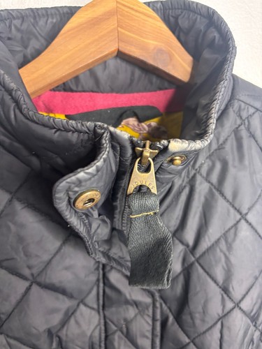 JOULES Black Quilted Gilet Size US 6 Womens Full Zip Padded Vest Bodywarmer 4614 - Picture 3 of 7
