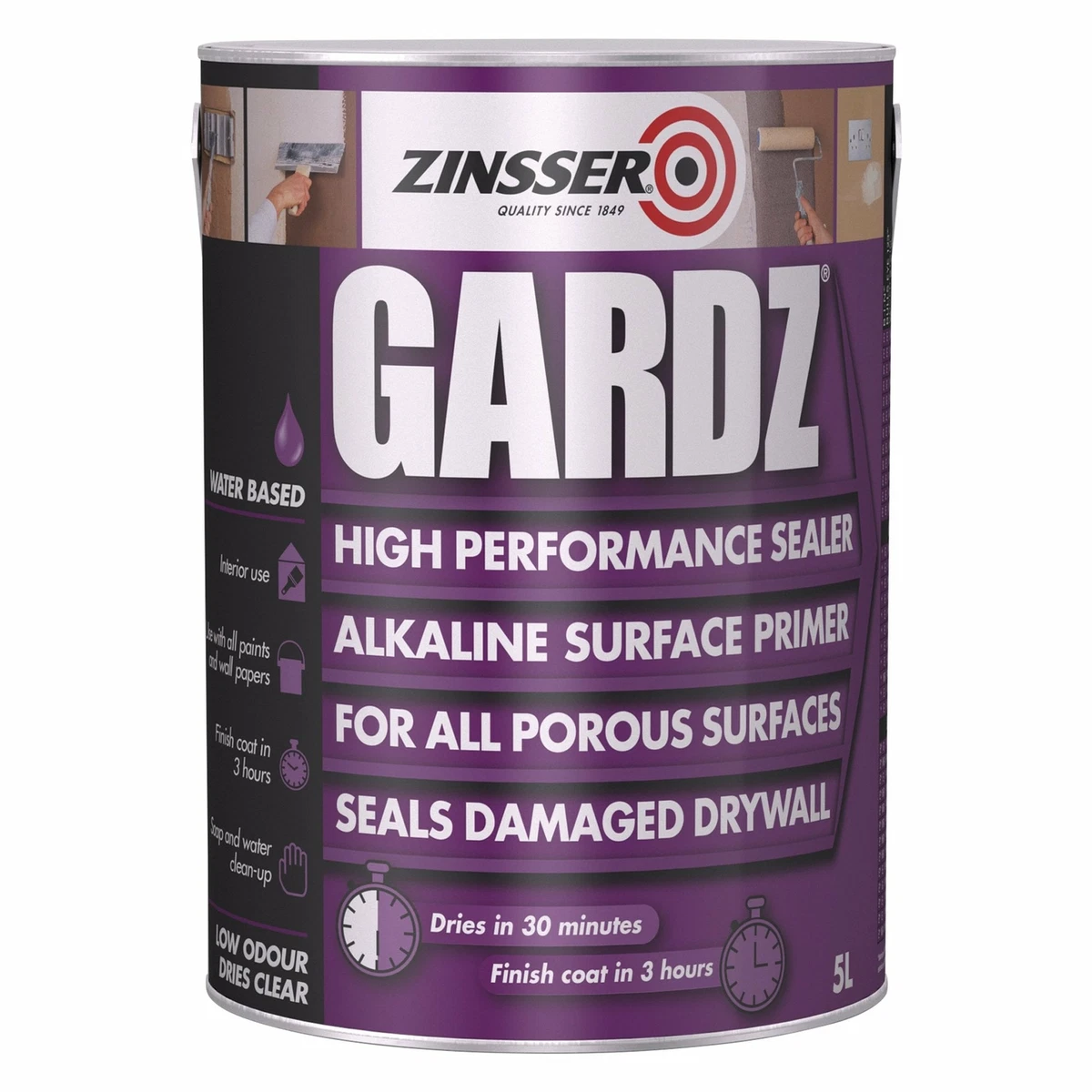 Imprimación selladora de alto rendimiento Zinsser Gardz - Superficies porosas - Transparente - Pared seca