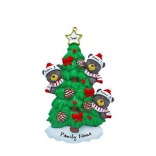 PERSONALIZED Bears in Tree - Family of 3 Christmas Ornament Keepsake Gift