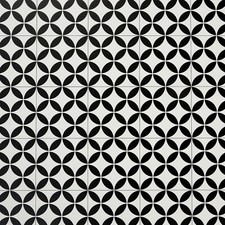 Vinyl Flooring Black & White Vintage Victorian Tiles Retro Foam Sheet Lino Roll