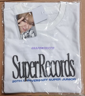 SUPER JUNIOR イラストTシャツ　Lサイズ SUPER JUNIOR 20th ANNIVERSARY EXHIBITION SUPER RECORDS T-SHIRT