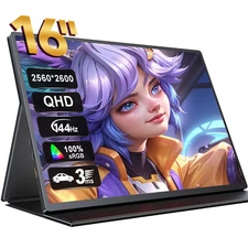 UPERFECT 16" 144Hz Portable Monitor 2K QHD Screen 2560*1440 2K IPS LCD Display