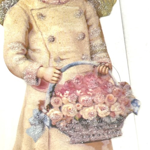 Vtg Merrimack Victorian Snow Angel Greeting Card Envelope Gift Tag Tree Ornament - Picture 5 of 13