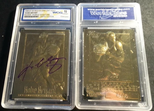 1996 EX-2000 CREDENTIALS 23KT GOLD KOBE BRYANT ROOKIE WCG 10 PURPLE SIGNATURE 