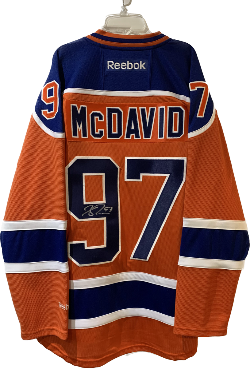 Connor McDavid Signed Edmonton Oilers Rookie Reebok NHL Hockey