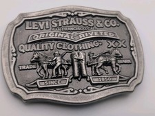 Levi Strauss  Co Two Horse Brand Limited Edition Belt Buckle - Vintage Style