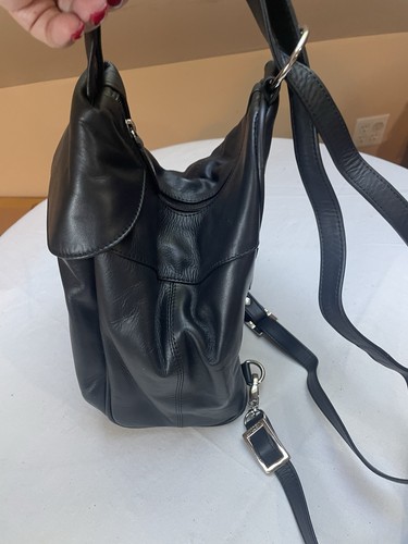 Visconti London Rucksack Handtasche Leder Schwarz Neu - Bild 2 von 4