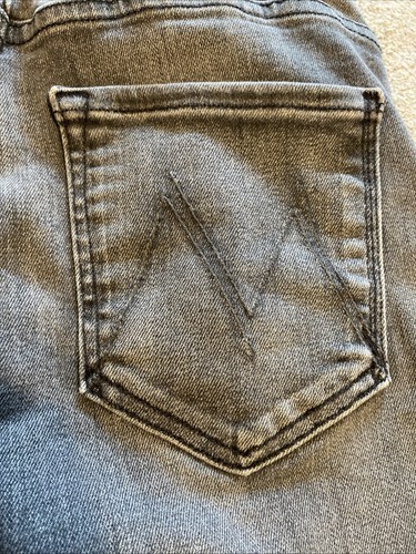MOTHER Women Jeans Sz 27 The Hustler Heel Magic 8 Ball Gray USA 33” Inseam GUC - Bild 7 von 24