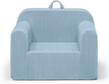 Cozee Corduroy Foam Chair, Blue Kids Seat Soft Comfortable