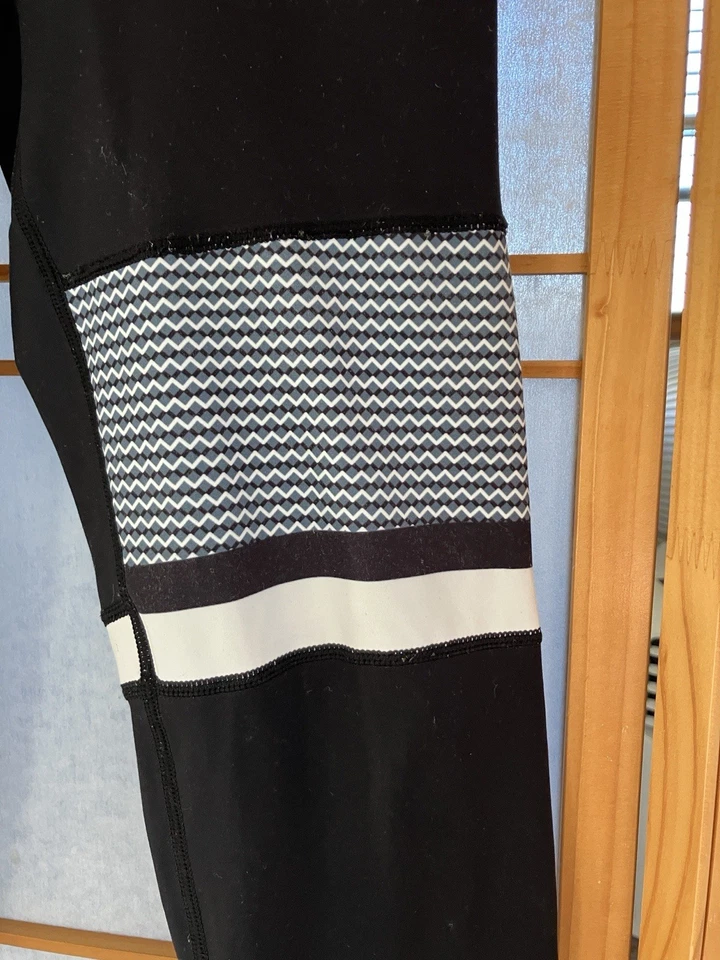 Lilybod Black Full Length Leggings Small, Blue & White Stripes, Yoga/ Gym Active - Image 2 of 4