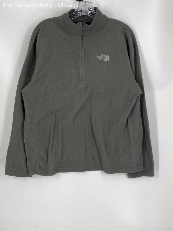The North Face Mens Gray Mock Neck Long Sleeve Pullover Jacket Size Large